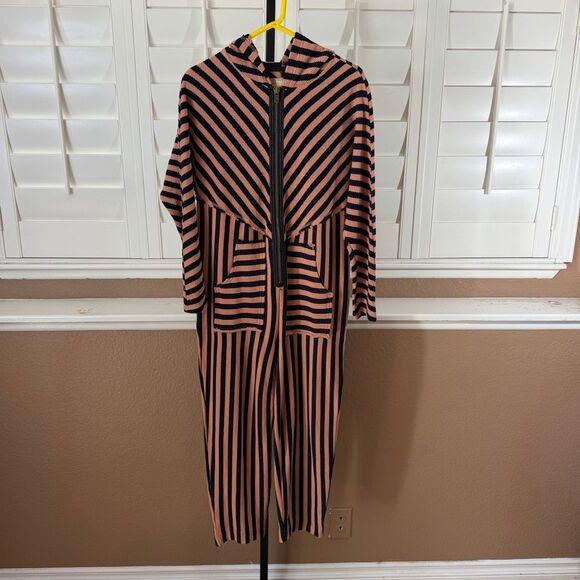 Free People Pants - New Free People Heavy Knit Jumpsuit Sz XS Oversized Chunky Boho Chic Chevron